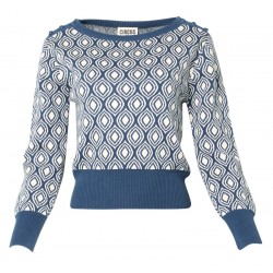 Pull Jacquard en coton bio...