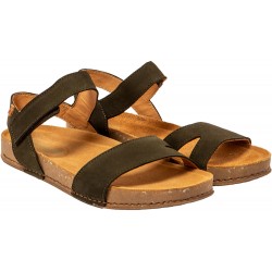 Sandales homme en cuir Kaki...