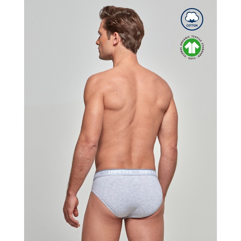 Slip homme en coton bio de la marque Impetus, en deux versions.